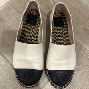 Tory Burch Black & White Espadrille Size 9